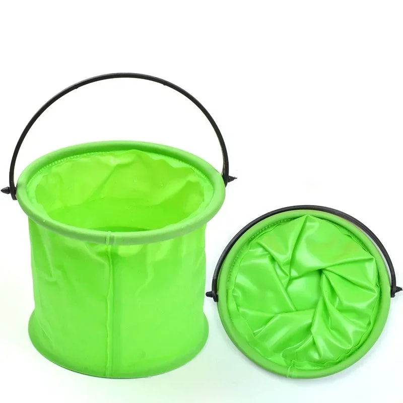 Collapsible Kids Sand Bucket Toy Portable Beach Play Bucket for Travel and Outdoor Fun