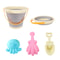 Foldable Kids Beach Bucket Set Travel Sand Toy Kit With Shovel 6