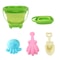 Foldable Kids Beach Bucket Set Travel Sand Toy Kit With Shovel 10