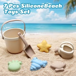 kids beach toy set with silicone sand molds creative sand castle toys for outdoor play