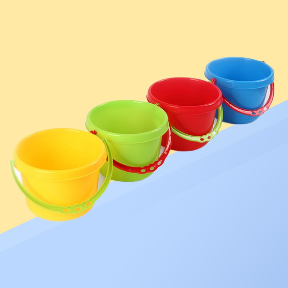 Piece Kids Beach Toys Sand Bucket Set Durable Plastic Beach Buckets for Toddlers