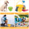 Collapsible Silicone Beach Toy Set for Kids with Foldable Bucket Travel Sand Toys