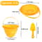 Collapsible Silicone Beach Toy Set for Kids with Foldable Bucket Travel Sand Toys