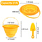 Collapsible Silicone Beach Toy Set for Kids with Foldable Bucket Travel Sand Toys
