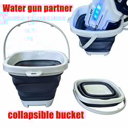 collapsible kids beach bucket foldable sand pail for travel & outdoor water play