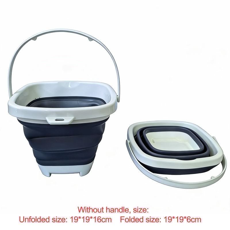 Collapsible Kids Beach Bucket Foldable Sand Pail for Travel & Outdoor Water Play