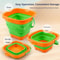 Foldable Beach Toys Set with Collapsible Bucket Portable Toddler Sand Toys Kit