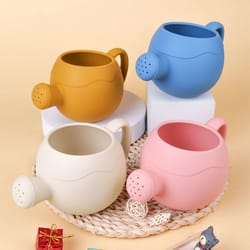 cute cartoon kids watering can silicone bath spray toy for garden & beach play
