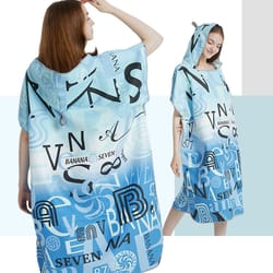 quick dry surf poncho towel hoodie for adults microfiber beach changing robe