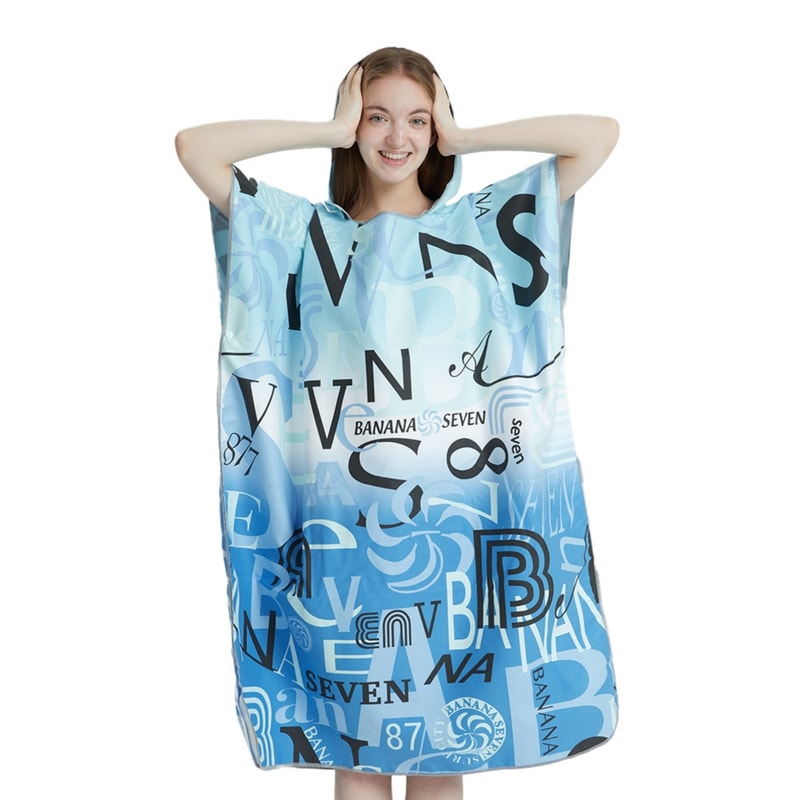 Quick Dry Surf Poncho Towel Hoodie for Adults Microfiber Beach Changing Robe