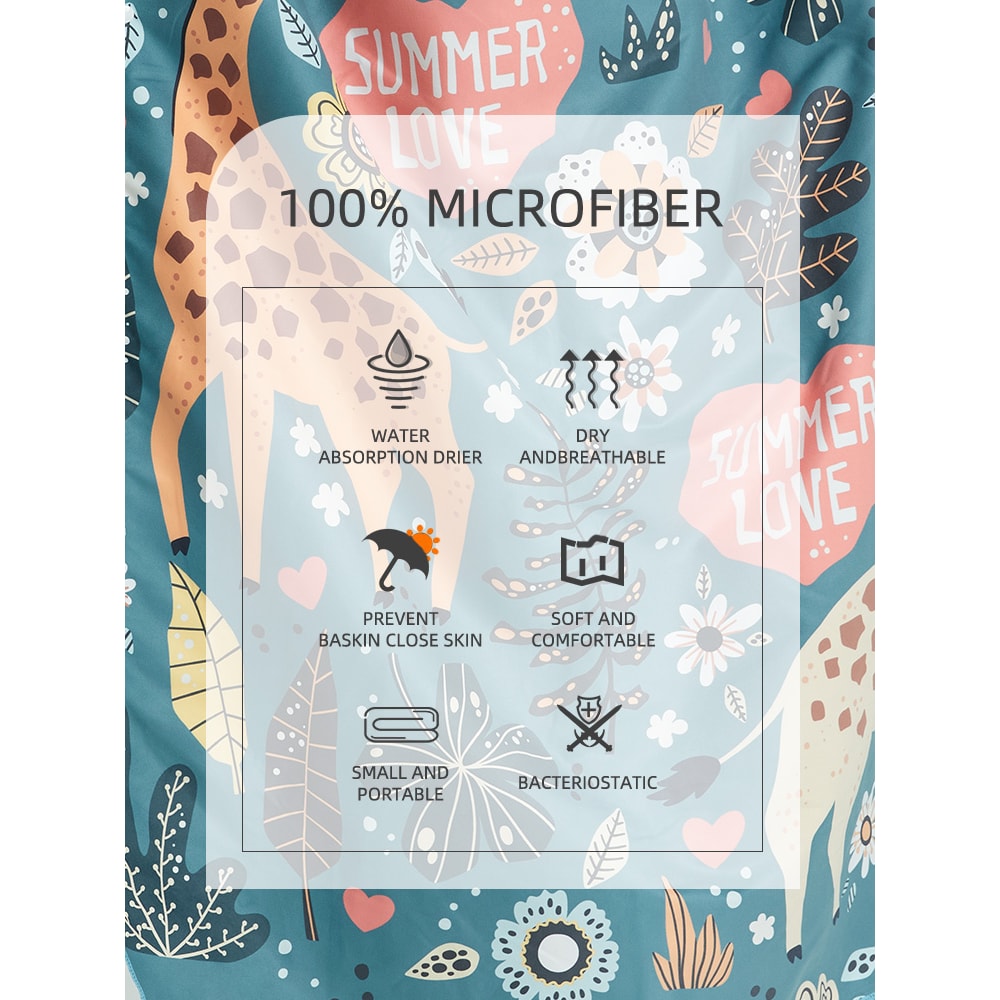 Quick Dry Surf Poncho Towel Hoodie Microfiber Changing Robe for Adults