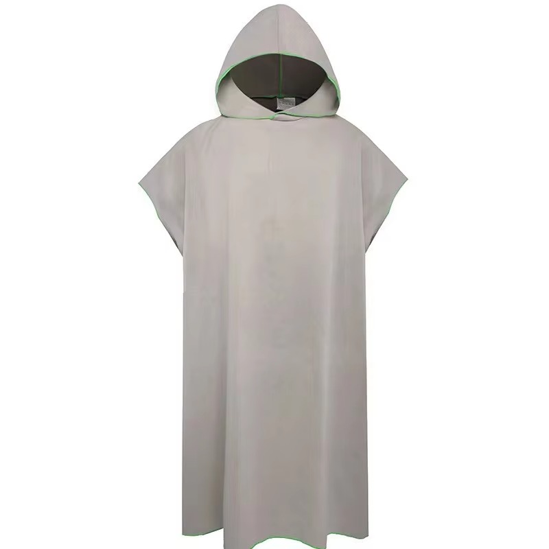 Quick Dry Surf Poncho Hooded Beach Towel Changing Robe For Adults 7