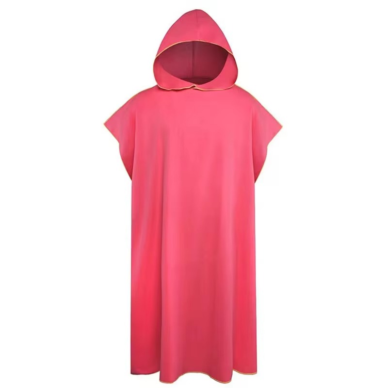 Quick Dry Surf Poncho Hooded Beach Towel Changing Robe For Adults 9