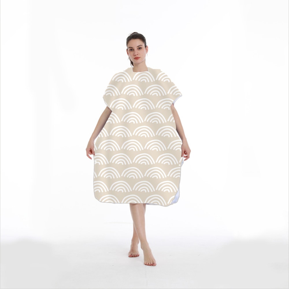Quick Dry Hooded Towel Poncho Microfiber Beach Bathrobe for Adults
