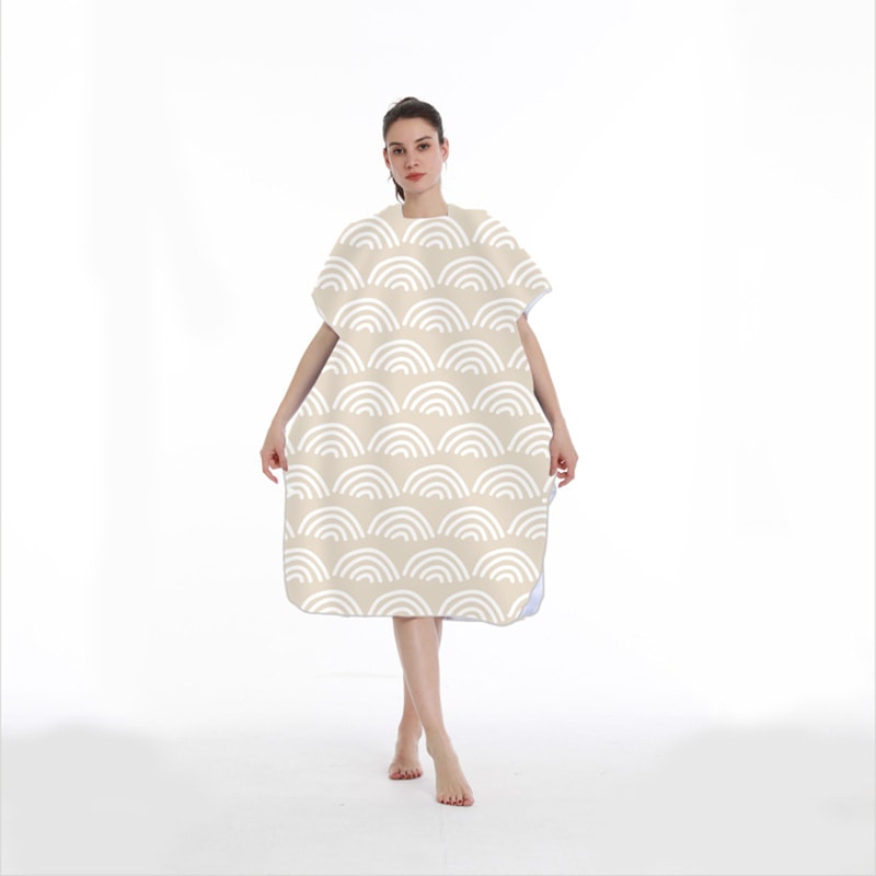 Quick Dry Hooded Towel Poncho Microfiber Beach Bathrobe for Adults