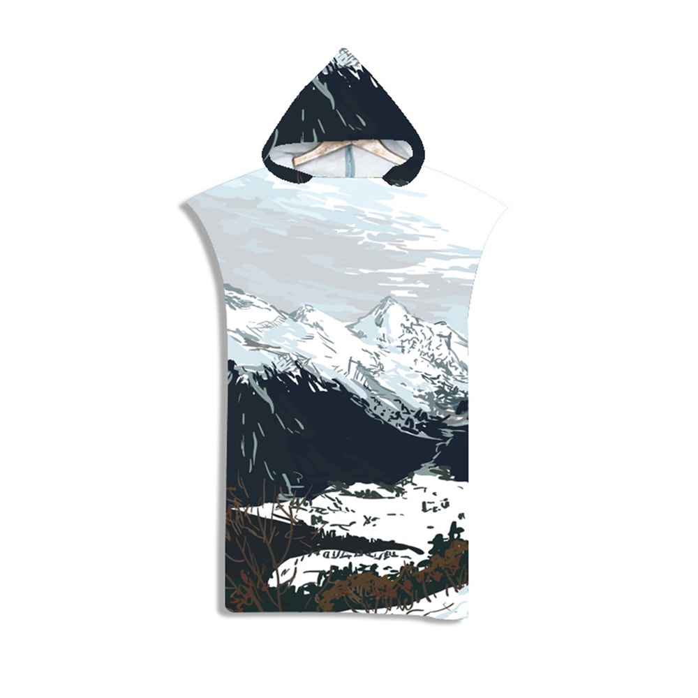 Quick Dry Hooded Towel Poncho Microfiber Beach Bathrobe for Adults