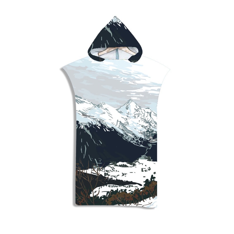 Quick Dry Hooded Towel Poncho Microfiber Beach Bathrobe for Adults