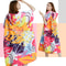 Quick Dry Surf Poncho Towel Hoodie Microfiber Beach Changing Robe for Adults