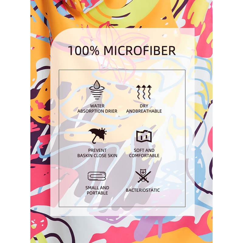 Quick Dry Surf Poncho Towel Hoodie Microfiber Beach Changing Robe for Adults