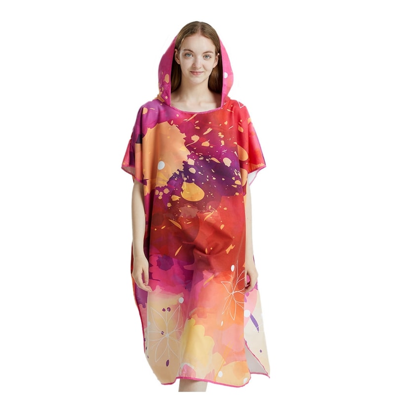 Quick Dry Microfiber Surf Poncho Towel Hoodie for Adults Beach Changing Robe