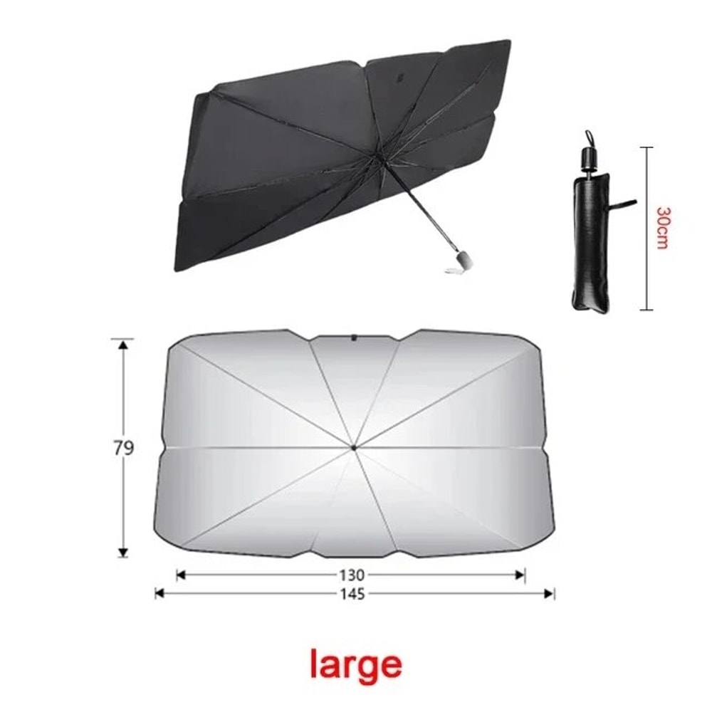 Foldable Car Sunshade Umbrella For Windshield Heat Protection 7