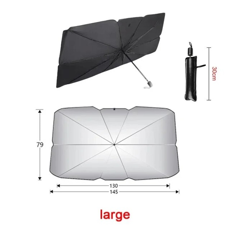 Foldable Car Sunshade Umbrella For Windshield Heat Protection 7