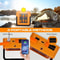 Solar Rechargeable LED Camping Light with Magnetic Base Portable Emergency Work Light