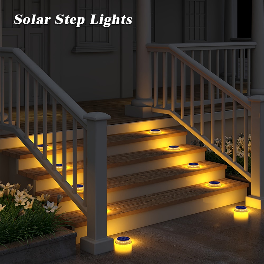 Solar Driveway Lights Pack Waterproof LED Deck Pathway Lights For Outdoor Safety 6