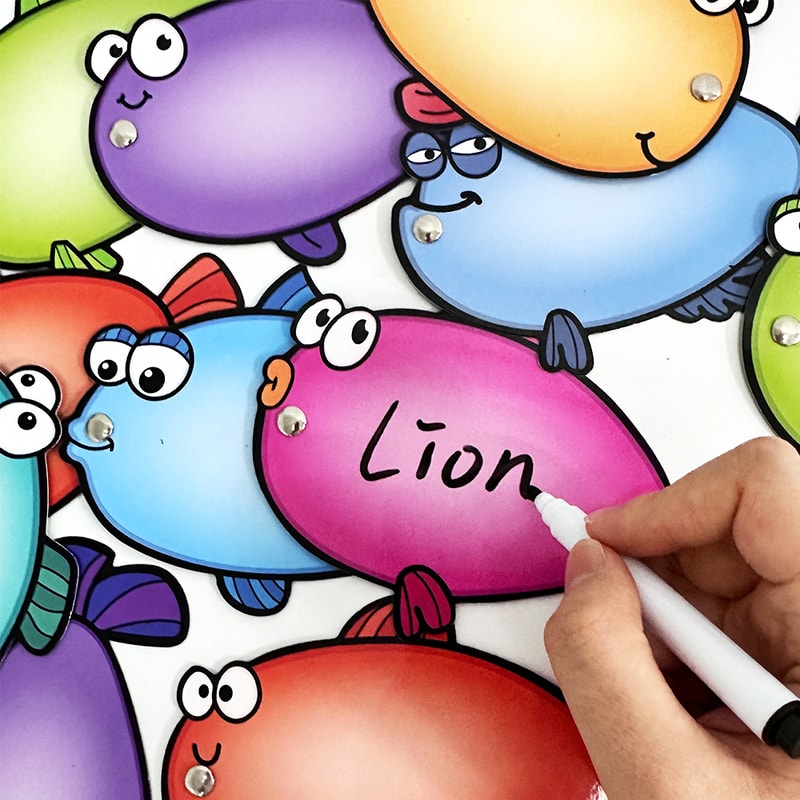 Montessori Reusable Learning Cards Set for Kids Early Education Writing Practice Game