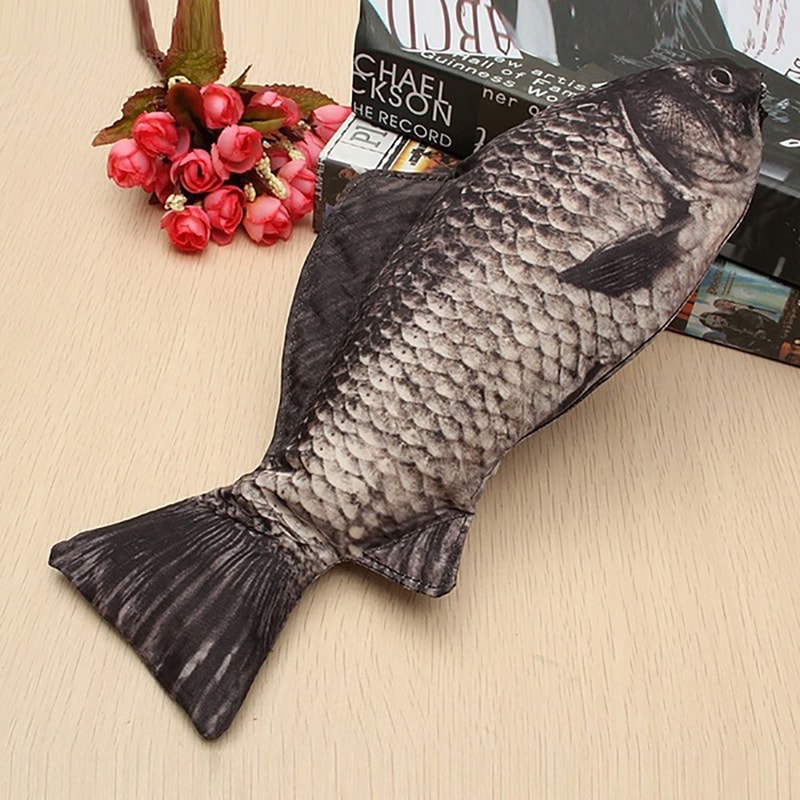 Realistic Fish Pencil Case Cute Carp Makeup And Pencil Pouch Organizer 1