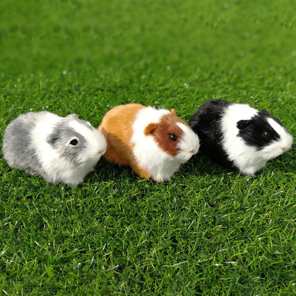 Realistic Guinea Pig Plush Toy Soft Lifelike Hamster Stuffed Animal Gift for Kids