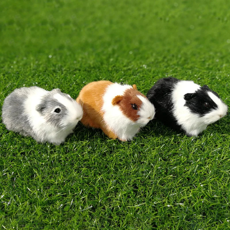 Realistic Guinea Pig Plush Toy Soft Lifelike Hamster Stuffed Animal Gift for Kids