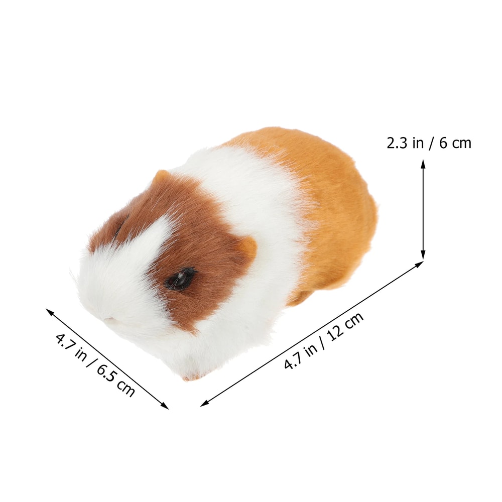 Realistic Guinea Pig Plush Toy Soft Lifelike Hamster Stuffed Animal Gift for Kids