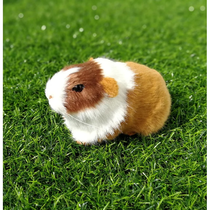Realistic Guinea Pig Plush Toy Soft Lifelike Hamster Stuffed Animal Gift for Kids