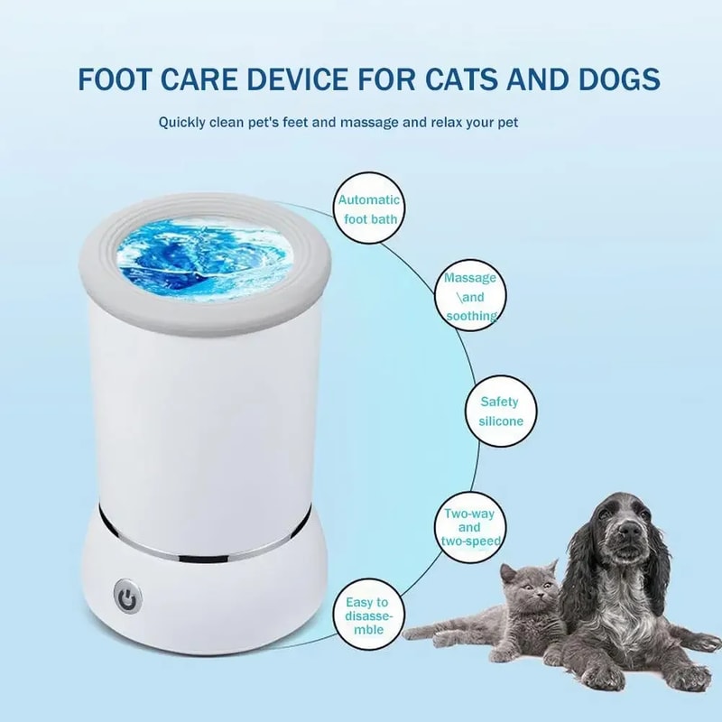 Electric Dog Paw Cleaner Cup With Gentle Massager USB Portable Paw Washer For All Dogs 4