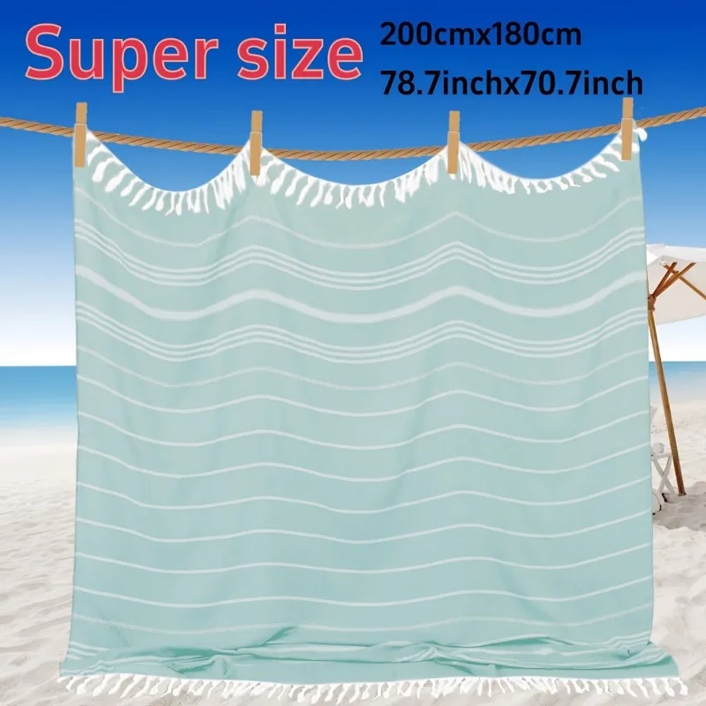 Extra Large Turkish Beach Towel Blanket Quick Dry Sand Resistant Travel Throw