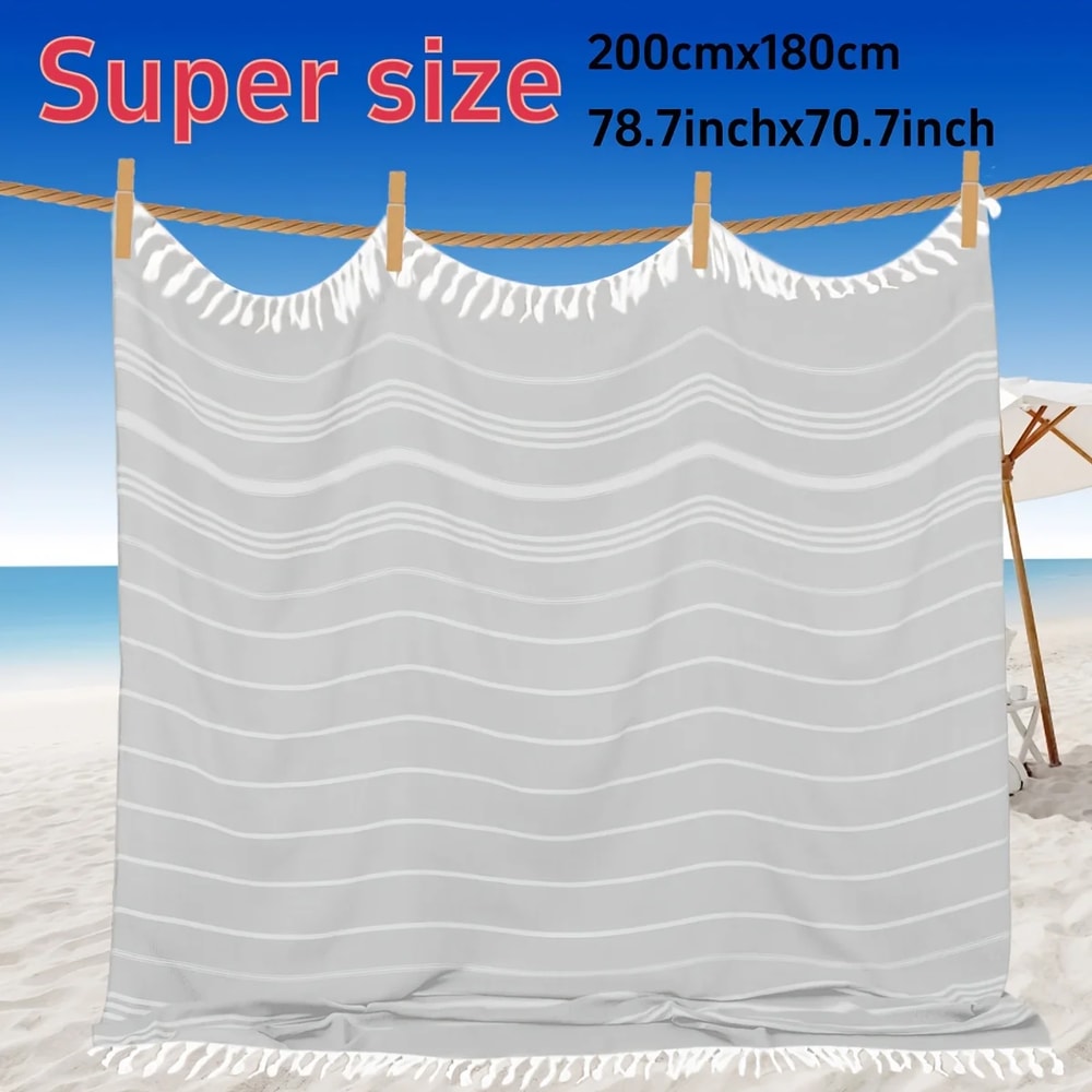 Extra Large Turkish Beach Towel Blanket Quick Dry Sand Resistant Travel Throw