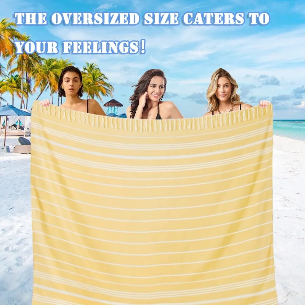 Extra Large Turkish Beach Towel Blanket Quick Dry Sand Resistant Travel Throw