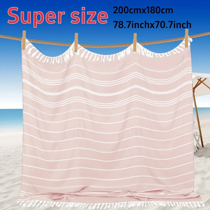 Extra Large Turkish Beach Towel Blanket Quick Dry Sand Resistant Travel Throw