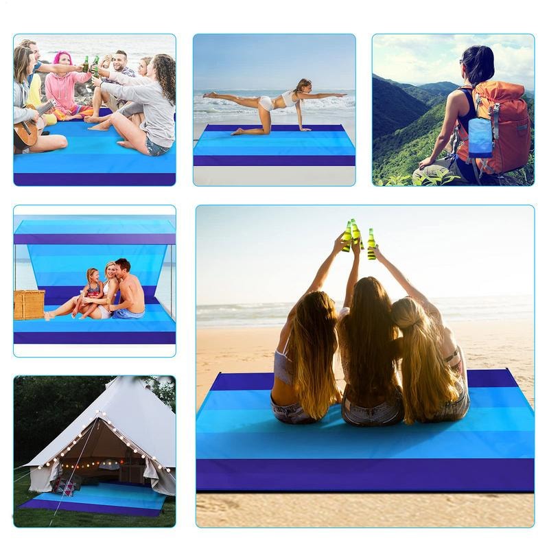 Oversized Sandproof Beach Blanket Waterproof Quick Dry Outdoor Picnic Mat