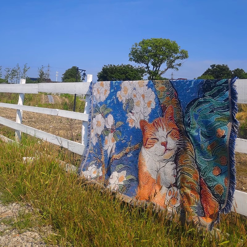 Leopard Jacquard Knitted Throw Blanket for Sofa and Bed Cozy sofa throw blanket