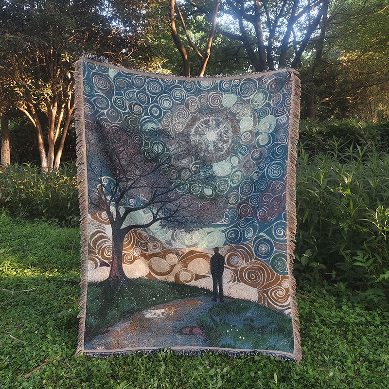 Leopard Jacquard Knitted Throw Blanket for Sofa and Bed Cozy sofa throw blanket