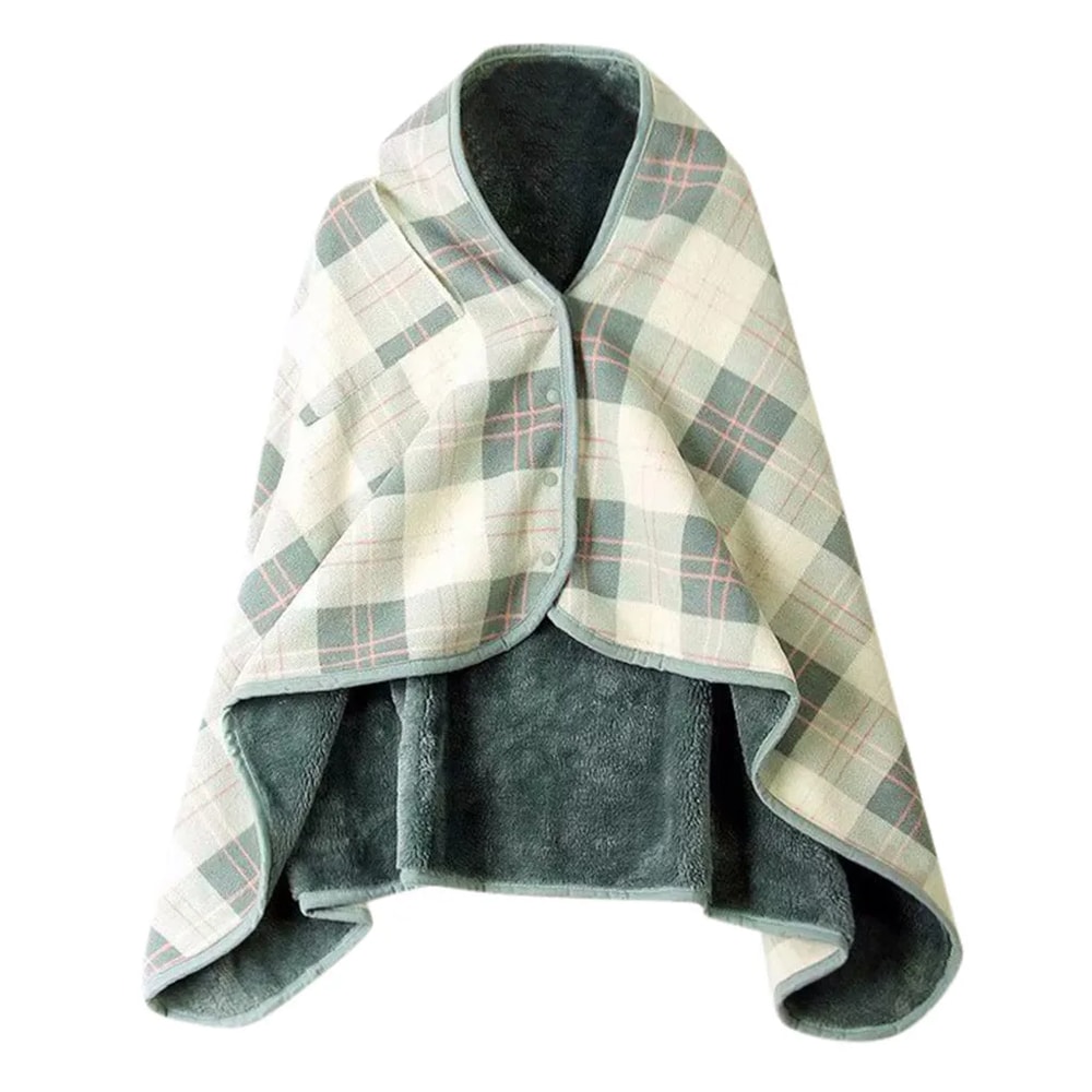 Cozy Wearable Blanket Shawl Soft Flannel Office Blanket Wrap for Relaxing Comfort