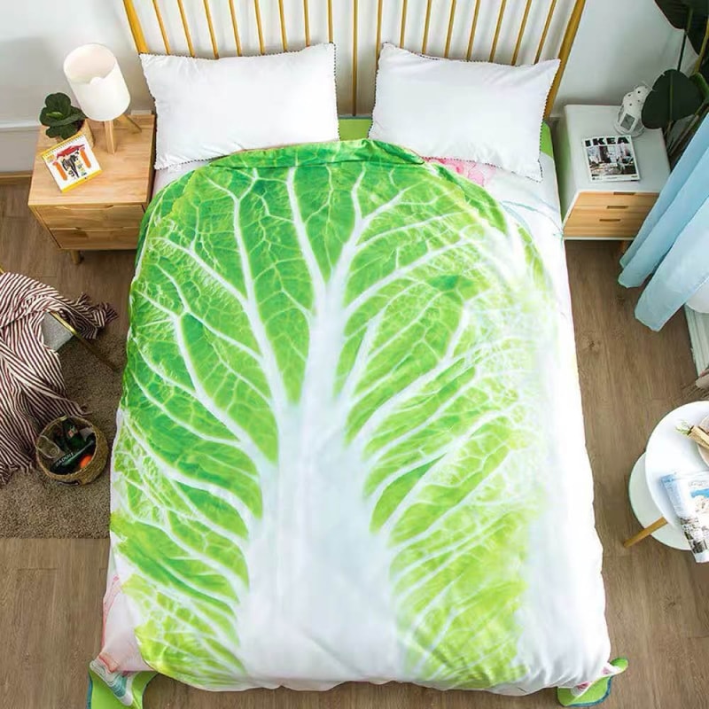 Creative Cabbage Blanket Soft Flannel Novelty Throw for Cozy Sofa Comfort