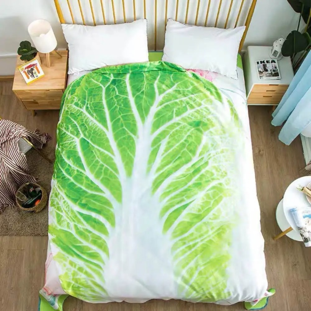 Creative Cabbage Blanket Soft Flannel Novelty Throw for Cozy Sofa Comfort