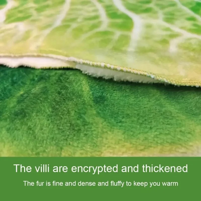 Creative Cabbage Blanket Soft Flannel Novelty Throw for Cozy Sofa Comfort