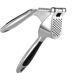 ergonomic garlic press zinc alloy crusher easy squeeze garlic mincer tool