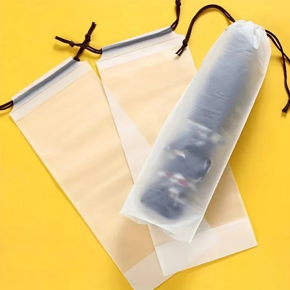 Transparent Waterproof Umbrella Storage Bags With Drawstring Portable Reusable Organizer Set 1