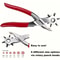 Heavy Duty Leather Hole Punch Tool Size Rotary Belt Hole Puncher for DIY & Repairs