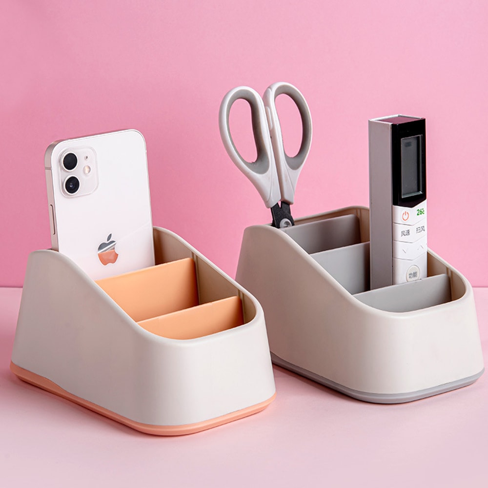 Slot Remote Control Organizer Desktop Holder For TV Remotes Phones And Office Essentials 5